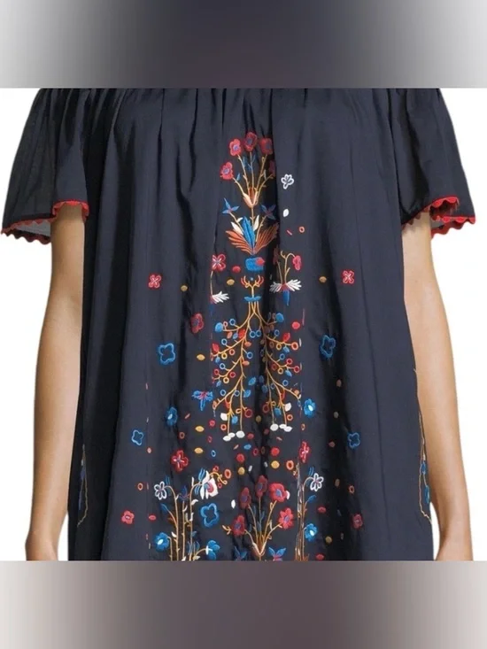 Tory Burch Embroidered Cover-Up Tunic, Large - Picture 2 of 6